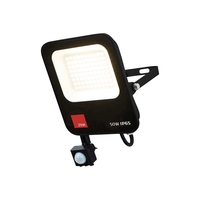 Faulkner 50 Watt LED Outdoor Flood Light with PIR Sensor - Black