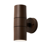 Fibo Outdoor Up & Down Carbon Fibre Wall Light - Rust