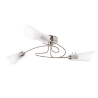 Fiji 3 Light Semi Flush Ceiling Light - Brushed Chrome