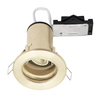 Fixed Fire Rated Cast Recessed GU10 Downlight - Brushed Brass