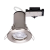 Fixed Fire Rated Downlighter with LED Bulb - Brushed Chrome