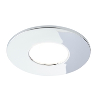 Fixed LED Fire Rated IP65 Recessed Downlight - Chrome