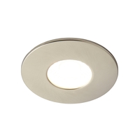 Fixed LED Fire Rated IP65 Recessed Downlight - Satin Nickel