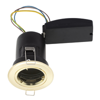 Fixed Recessed GU10 Fire Rated Downlight - Brushed Brass
