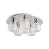 Flush Ceiling Light Florentine 6 Light Swirl Chrome