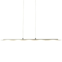 Flusso 5 Light LED Ceiling Pendant Strip Light - Chrome