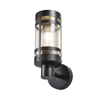 Fowler 1 Light Outdoor Wall Light with Stainless Steel Mesh - Black