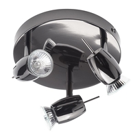 Frank 3 Light Ceiling Spotlight Plate - Black Nickel