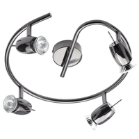 Frank 4 Light Spiral Ceiling Spotlight - Black Nickel