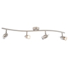 Frank 4 Light Wavey Ceiling Spotlight Bar - Satin Nickel