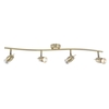 Frank 4 Light Wavy Ceiling Spotlight Bar - Antique Brass