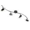 Frank 4 Light Wavy Ceiling Spotlight Bar - Black Nickel