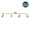 Frank 4 Light Wavy Ceiling Spotlight Bar with Free LED
