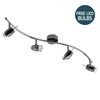 Frank 4 Light Wavy Ceiling Spotlight Bar with Free LED