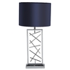 Gaius 1 Light Table Lamp with Blue Shade - Chrome