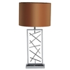 Gaius 1 Light Table Lamp with Bronze Shade - Chrome
