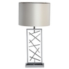 Gaius 1 Light Table Lamp with Pearl Shade - Chrome