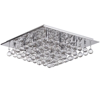 Galaxy 8 Light Square Flush Ceiling Light - Chrome