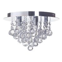 Galaxy Flush K9 Crystal Ceiling Light - Chrome