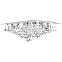 Galaxy Large Rectangular Flush Ceiling Light - Chrome