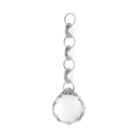 Galaxy Wall Light Spare Crystal Chrome Large Drop with five beads