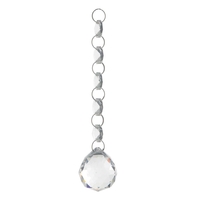 Galaxy Wall Light Spare Crystal Gold Large Drop with five beads