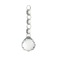 Galaxy Wall Light Spare Crystal Gold Large Drop with three beads