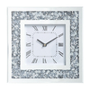 Gatsby Square Mirror Wall Clock with Smoked Glass - Silver