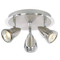 Gemini 3 Light Adjustable Ceiling Spotlight Plate - Satin Nickel