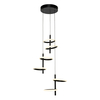 Geo 6 Light LED Ring Cluster Pendant - Black
