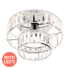 Gizelle Flush Ceiling Light - Chrome
