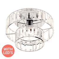 Gizelle Flush Ceiling Light - Chrome