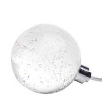 Glass Table Lamp - LED 1 Light Bubble Ball - Chrome