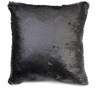 Glitz Sequin Cushion - Black