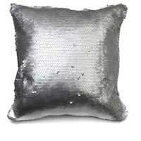 Glitz Sequin Cushion - Silver