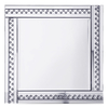 Glitzy Square Mirror with inlaid Crystal Effect Studs - Silver