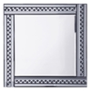 Glitzy Square Mirror with inlaid Crystal Effect Studs - Smoke