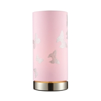 Glow Butterfly Cylinder Table Lamp - Pink