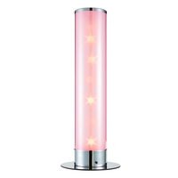 Glow Galaxy Cylinder Colour Changing LED Table Lamp - Chrome