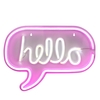 Glow Hello Neon Wall Light - Pink