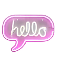 Glow Hello Neon Wall Light - Pink