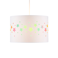 Glow Iridescent Stars Easy to Fit Shade - White