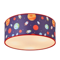 Glow Outer Space Flush Ceiling Light - Blue