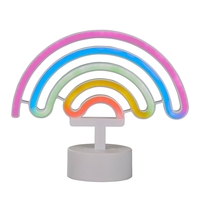 Glow Rainbow Neon Table Lamp - Multicoloured