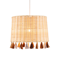 Glow Rattan Tassel Easy to Fit Shade - Natural