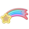 Glow Shooting Star Neon Wall Light - Yellow