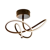Glow Whirly Semi Flush Ceiling Light - Matte Black