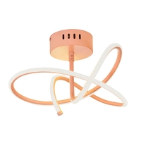 Glow Whirly Semi Flush Ceiling Light - Pink