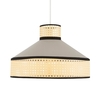 Grace Rattan Easy to Fit Conical Lamp Shade - Natural & Grey
