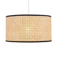 Grace Rattan Easy to Fit Cylinder Lamp Shade - Natural